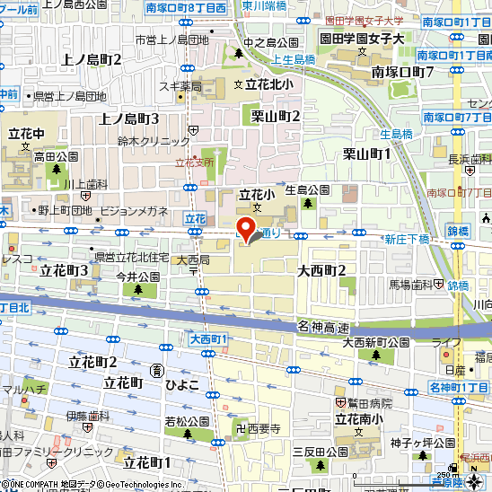 タイヤ館尼崎付近の地図
